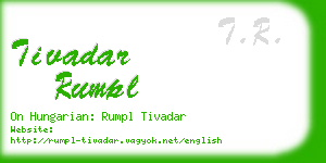 tivadar rumpl business card